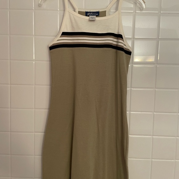 Express Bleus tank dress, size S. Green with stripes. Stretchy and bodycon - Picture 12 of 16